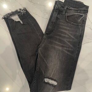 Sneak Peek Charcoal Distressed Skinny Jeans
